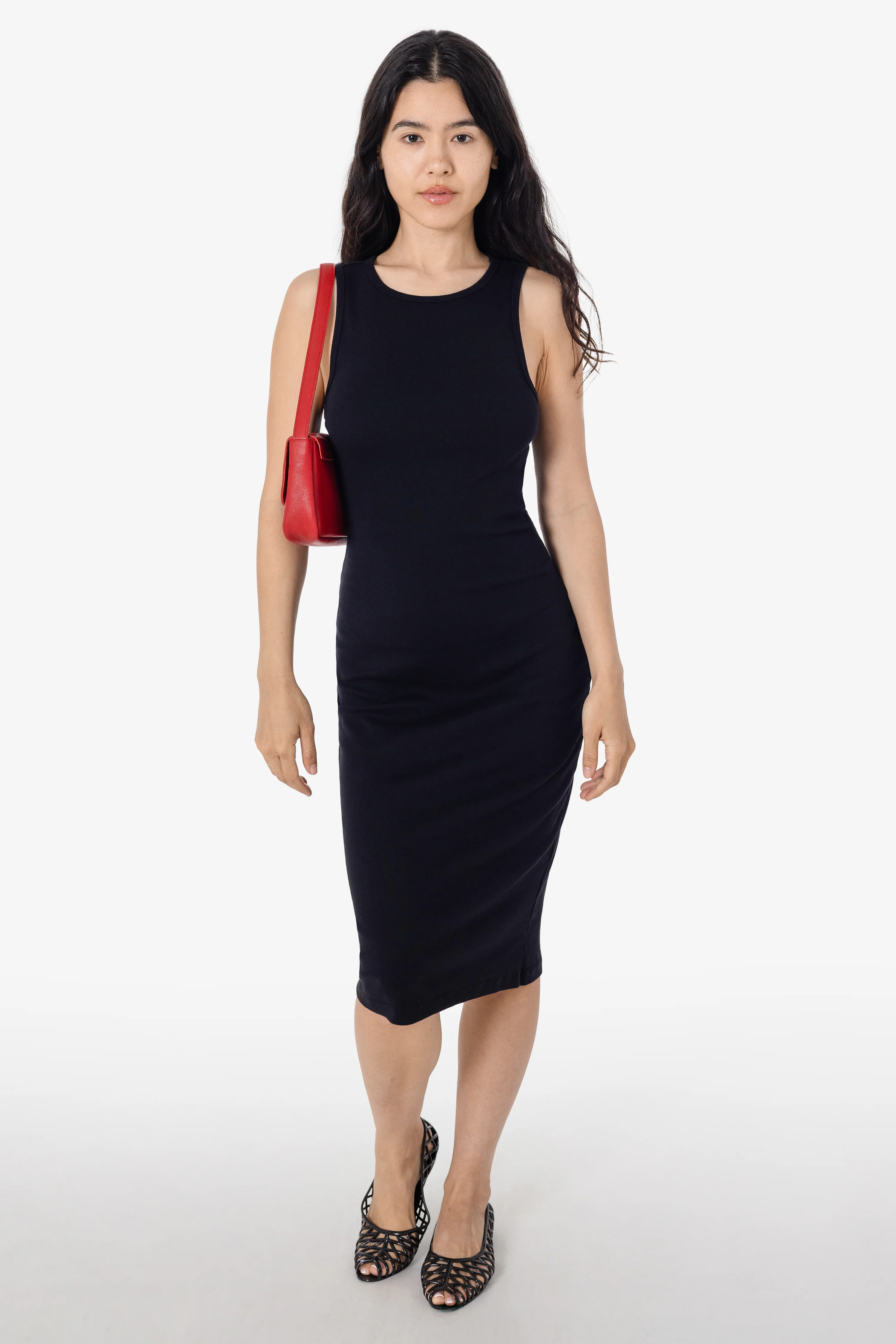 43240GD - Manantial Baby Rib Midi Dress - Image 3