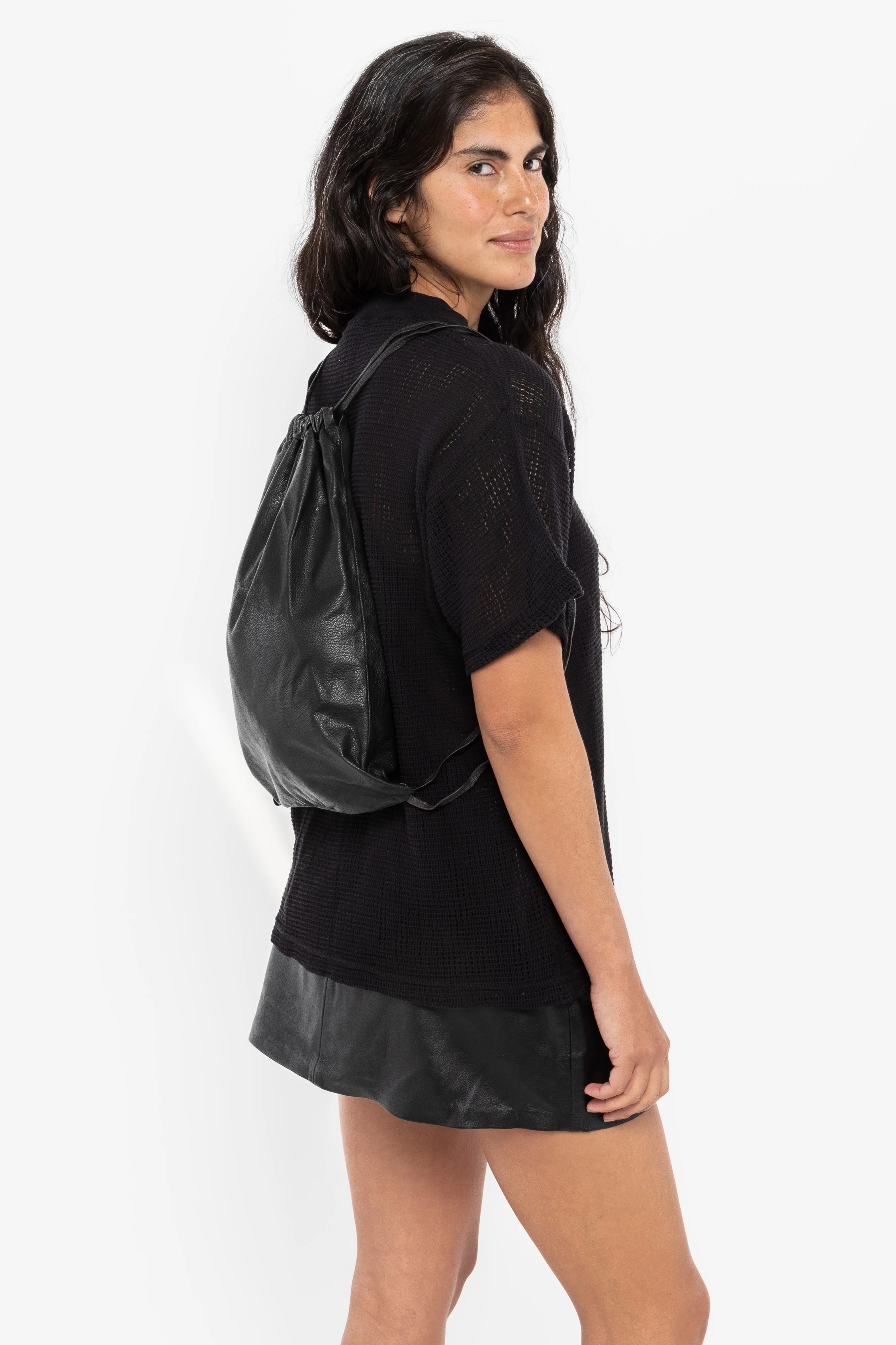 RLH3414 - Unisex Leather Drawstring Backpack - Image 30